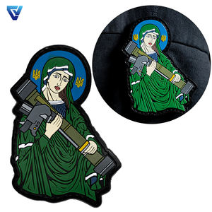 Christian Iron on Jesus the Virgin Mary Parche de goma Parches DE RELIGIÓN ucraniana para sombrero de camionero Parches de Velcro cristianos - Product Image 1