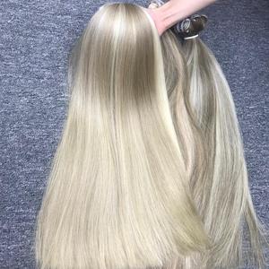 Extensiones de cabello liso natural con mechones de cabello humano Remy 100% al por mayor con color piano resaltado - Product Image 1