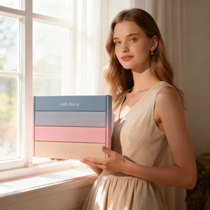 Оптовая продажа, почтовые коробки Hello Beauty, золотые подарочные коробки для косметических париков, розовые коробки для малого бизнеса - Product Image 4