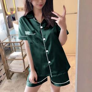 <b>Silk</b> <b>Pajamas</b> for Women Set Light Breathable Holiday <b>Pajamas</b> for Women <b>Silk</b> Satin <b>Pajamas</b> Set Two-Piece Sleepwear - Product Image 5