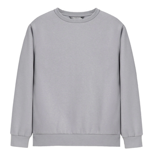 Nouveau design couleur unie coton sweat pour femmes prix de gros tricoté décontracté respirant sweat à col rond pour femme - Product Image 1