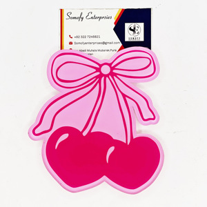 Carreaux de palette de cils en acrylique de fleur en forme de coeur durable de marque privée pince à épiler outils d'arc de cerise beauté d'extension de cils - Product Image 1