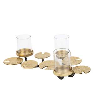 Vente chaude Bougeoir En Métal Avec Verre Votive pour Table De Mariage Centres De Table En Métal En Acier Inoxydable À La Main Bougeoir - Product Image 4