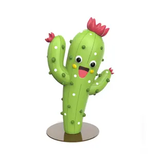 Other Amusement Park Products LED Fibreglass Sculpture Cactus Ornaments For China Amusement Park Trade