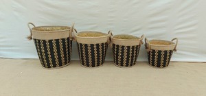 Handwoven Seagrass Belly <b>Basket</b> Natural Storage Solution for Home Decor <b>Laundry</b> and Nursery Organization - Product Image 3