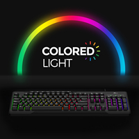Clavier de jeu optique filaire KB-810, touches mécaniques, éclairage couleur, interface de type C, 3 touches pour ordinateurs de bureau, ordinateurs portables, Mac