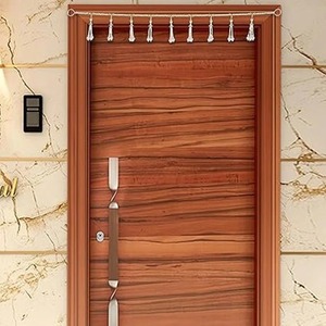 Handmade White Gold Pearl <b>Beads</b> Latkans Bandarwal Wall Hanging Decoration Diwali Christmas Hanukkah Navratri Pooja Home Gifts - Product Image 2