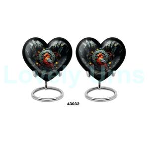 Venta caliente hermosa urna de cremación de corazón de pájaro Cardenal para adultos para cenizas humanas urna funeraria grande decorativa con bolsa de terciopelo gratis - Product Image 6