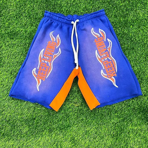 Manufacturer Custom <b>Men's</b> Summer <b>Shorts</b> 100% Cotton <b>Vintage</b> Hip Hop Style Sun Faded Stone Washed Solid Anti-Wrinkle Custom - Product Image 3