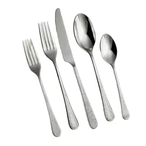 Juego de cubiertos de acero inoxidable de diseño admirable Cubiertos con acabado pulido espejo Perfecto para bodas elegantes Eventos especiales - Product Image 1