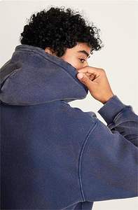 Sudaderas con Capucha para Hombre, Estilo Casual de Invierno, Lavado Ácido, Color Sólido, 100% Algodón, Felpa, Transpirable, Corte Regular - Product Image 6