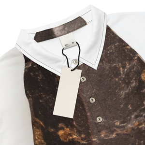 Slim Fit da uomo lungo/corto per Polo di alta qualità tessuto a maglia traspirante Anti-rughe Logo ricamato scuro e colorato ODM - Product Image 3