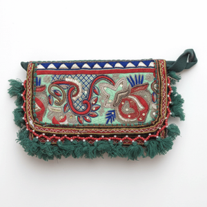 Bolso de Mano de Lujo Estilo Bohemio Vintage para Mujer, Marca Zeenat, Bordado con Paisley, Forro de PU, Cierre de Solapa, Portátil - Product Image 4