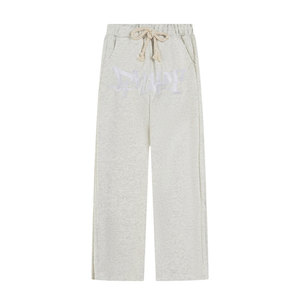 Personalizar cintura de doble capa estilo gótico DTG impresión pantalones de pierna recta cordón Streatwear para hombres - Product Image 1