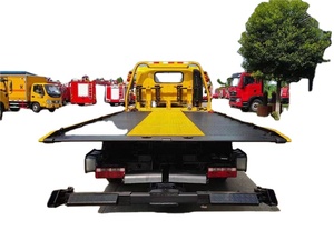 Factory Wholesale used FAW 4 Tons Diesel Manual <b>Flatbed</b> Wrecker <b>Truck</b> Hydraulic Sliding Platform Tow <b>Truck</b> - Product Image 4