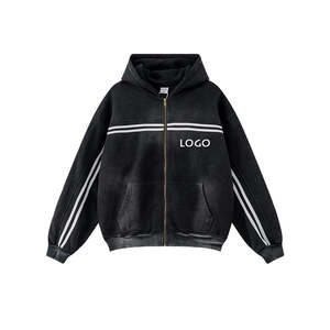 Sudadera con Capucha Unisex de Alta Calidad, 100% Algodón Lavado, Transpirable, con Cremallera, Manga Larga, Estilo Casual, con Cordón, para Invierno - Product Image 6