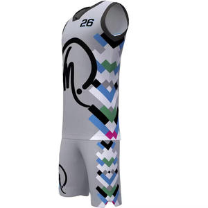 Maillot de basket-ball réversible personnalisé pour homme, grande taille, anti-UV, séchage rapide, livraison rapide, vêtements de sport respirants, imprimé par sublimation - Product Image 5