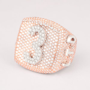 Moda de lujo personalizado Hip Hop Ice Out VVS Lab Grown Diamond plata 925 joyería número letra anillo - Product Image 2