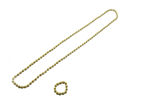 High Quality Wholesale Good Price Plain Pattern Fashion Link Chain Type Wooden <b>Beaded</b> <b>Bracelet</b> and Necklace Set From Vietnam - Product Image 3