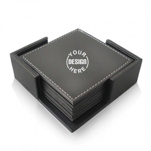 Prix de gros Sous-verres en cuir gaufré au meilleur motif Sous-verres au design tendance à la mode Accessoires de cuisine et de table - Product Image 1