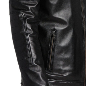 Veste en cuir PU pour homme, style motard, avec poches, nouvelle collection printemps, décontractée, vintage, pour l'automne - Product Image 6