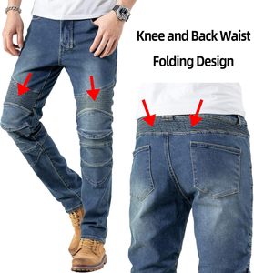 2025 Men's Motorcycle Pants Motocross Riding Jeans Adventure Motorbike Pants with <b>Knee</b> and Hip CE Armor Protector <b>Pads</b> - Product Image 3