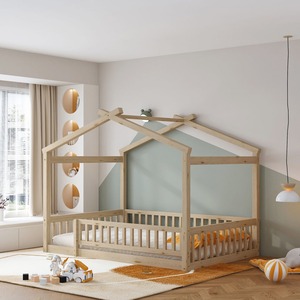 Lits modernes pour enfants, meubles de chambre à coucher en bois pour enfants, cadre de lit en bois avec barre de protection en provenance du Vietnam - Product Image 6