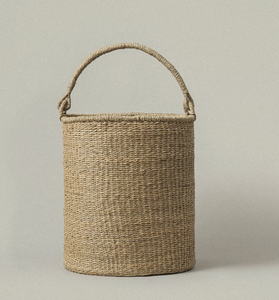 Mayorista de alta calidad Superventas Respetuoso con el medio ambiente Satna Tall Seagrass Bucket Handles LAVIHEXCO Modelo LV66B Almacenamiento en 2 tonos de colores - Product Image 6