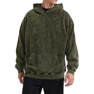 Sudadera con Capucha de Estilo Moderno para Hombre, Lavada al Ácido, de Manga Larga, Sudadera con Capucha para Entrenamiento, Sudadera Lavada para Hombre - Product Image 5