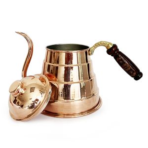 Ensemble de cafetière et théière en cuivre classique Anatolia Tiryaki, vaisselle artisanale avec un aspect antique - Product Image 3