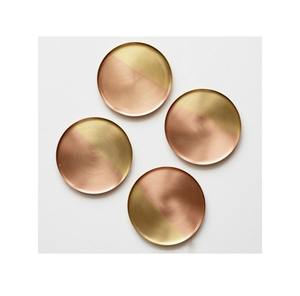Posavasos redondo hecho a mano de cobre con calidad extra Premium Juego de 4 con diseño atractivo a muy buen precio - Product Image 1