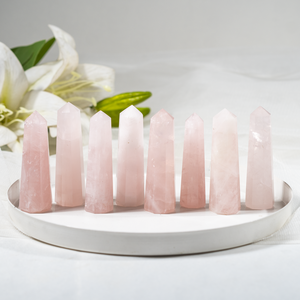 Huge Demand Pink Color Polished Crystal Natural Healing <b>Rose</b> Quartz <b>Obelisk</b> Points Sculpture Through-Carved Europe Feng Shui - Product Image 3