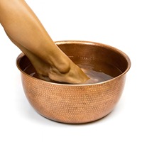 Bol de pédicure et bassin de bain de pieds en cuivre traditionnel fait main, style antique, couleur et taille personnalisables, pour usage spa adulte
