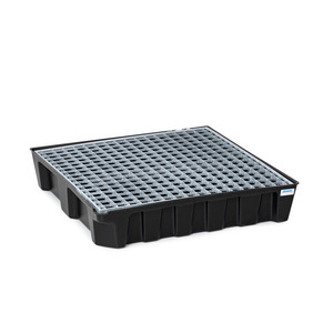 Piccola vasca di legatura base-line in polietilene (PE), con scarico e griglia zincata, 70 litri - Product Image 1