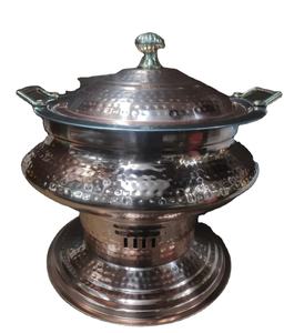 Exporter Stainless Steel Hammered Chafing Dish Luxury <b>Table</b> Top Decorative Handmade Wholesale Attractive 150L Capacity - Product Image 1
