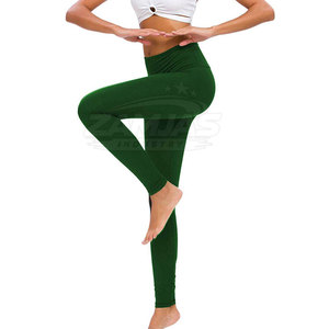 Leggings de sport décontractés pour femmes de haute qualité, coupe ajustée, respirants, couleur unie avec logo à la taille, prix de gros - Product Image 6
