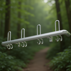 F2 8 Aluminum <b>Wall</b> Wardrobe Hooks 1600 mm Length with 200 mm Hook Spacing Coat Racks & <b>Wall</b> Hooks Product - Product Image 3
