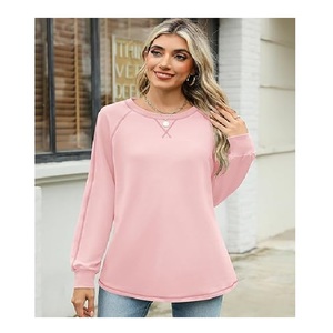 Sweat-shirt décontracté pour femme en molleton 100 % coton, motif écossais élégant, écologique, imperméable, respirant et à séchage rapide – Meilleures ventes - Product Image 3