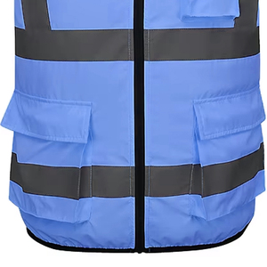 Chaleco de Seguridad Reflectante de Alta Visibilidad Keem Brothers Clase 2, Ajuste Cómodo, Impermeable, con Luz LED Intermitente para Trabajo al Aire Libre - Product Image 3