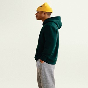 Alta calidad 500 Gsm algodón grueso en blanco liso peso pesado sudaderas con capucha de gran tamaño sin cuerda Unisex logotipo personalizado de talla grande sudaderas con capucha para hombre - Product Image 3