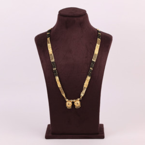 Mangalsutra chapado en oro tradicional para mujer, regalo para ocasiones especiales para la temporada de bodas, cobre, latón, Chapado En Oro, Laminado - Product Image 1