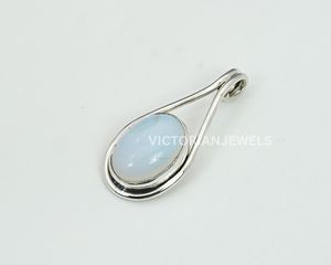 จี้หินออปโทคอสีเงินสเตอร์ลิงพร้อมจี้พลอยโอปอไลต์สีน้ำทึบ925 - Product Image 2