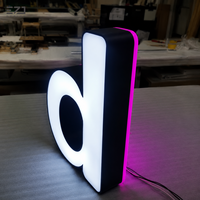 Letras de Canal LED Iluminadas por Delante y por Detrás Personalizadas EZD, Letrero Acrílico 3D para Exteriores, Logotipo Comercial, Letrero Publicitario para Tienda