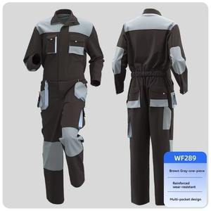 Combinaisons de travail en coton pour hommes, tenues d'atelier de construction à poches multiples, combinaison antistatique pour printemps et automne - Product Image 6