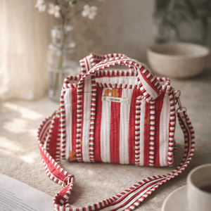 Bolso Bandolera Mini Bordado con Flores, Correa Extraíble, Forro de Cuero Genuino, Portátil, Moda Femenina para el Verano - Product Image 2
