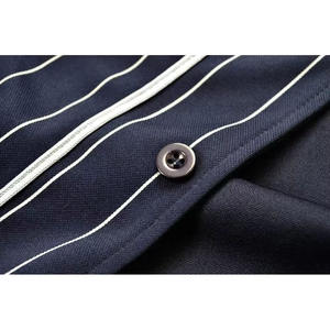 Customized Breathable Short Sleeve Baseball Jersey Men's Stripes Pinstripe Purple Stripe OEM ODM Service - Product Image 5