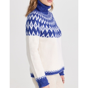 Suéter de Mujer Nuevo de Alta Calidad Personalizado, Color Sólido, Manga Larga, Cuello Redondo, Transpirable para Invierno - Product Image 4