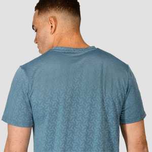 เสื้อยืดลำลองผู้ชายน้ำหนักเบาพิมพ์ลายสีเต็มแขนสั้นผ้าโพลีเอสเตอร์ - Product Image 5