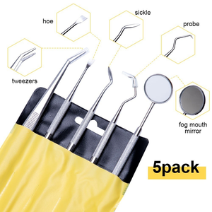 Instrumentos dentales Limpieza quirúrgica Dientes Herramientas orales Kit de higiene dental Kit de escalador de instrumentos Espejo dental antivaho - Product Image 2