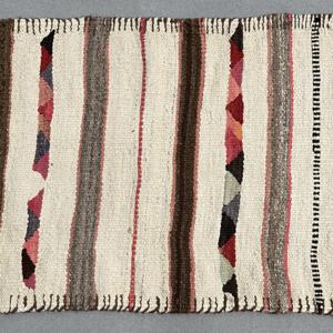 Vintage Rug, 2.7x10.8 ft Turkish Rug, <b>Brown</b> Red Floral <b>Wool</b> Rug - Product Image 3